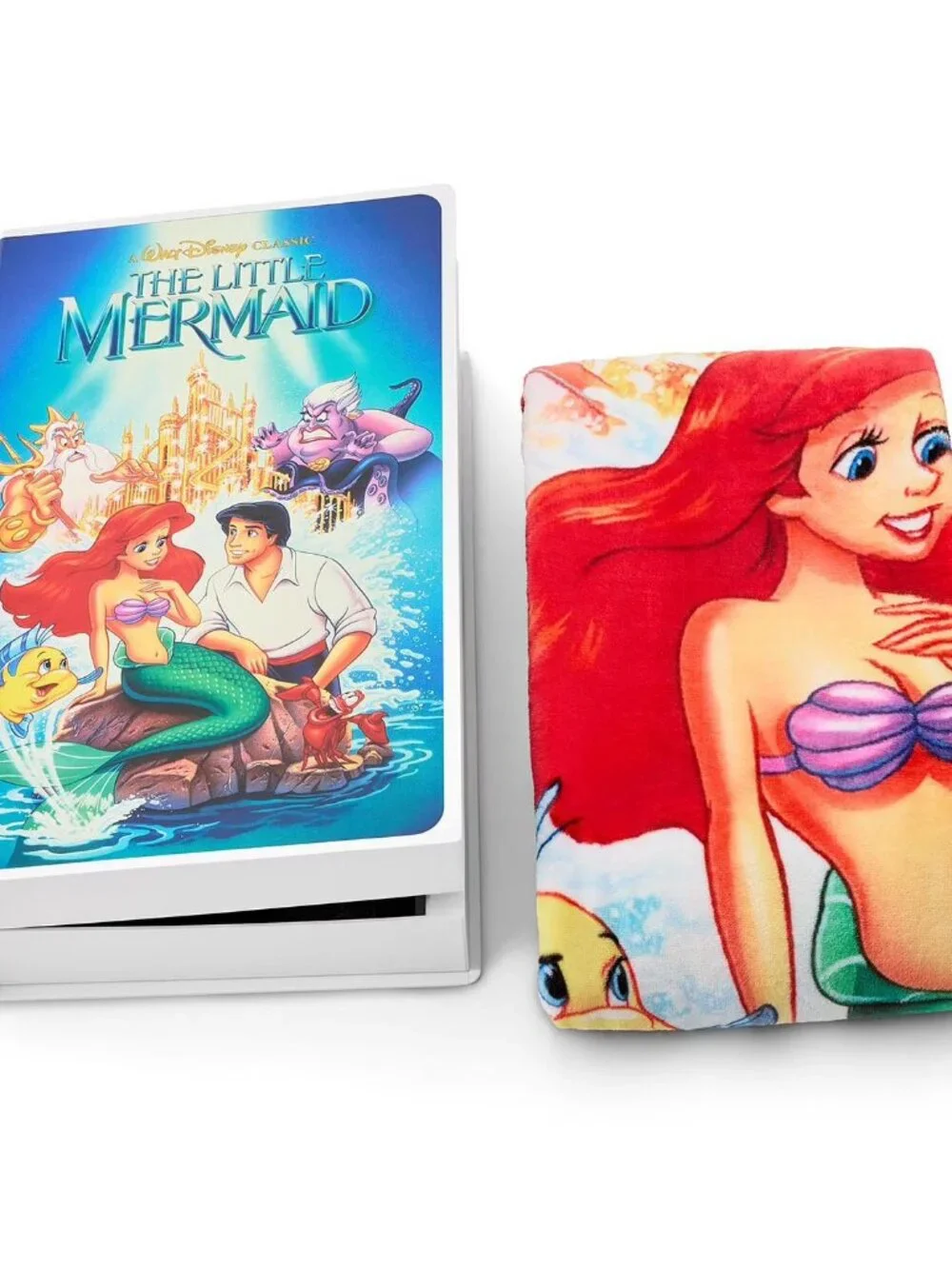 Disney The Little Mermaid Classic VHS Boxed Silk Touch Throw, 50